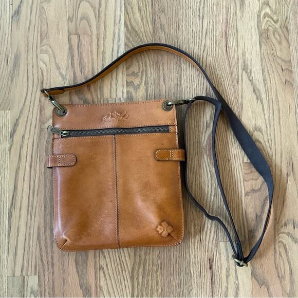 Patricia Nash Prizzi Tooled Brown Leather Crossbody Bag EUC! - Picture 3 of 13